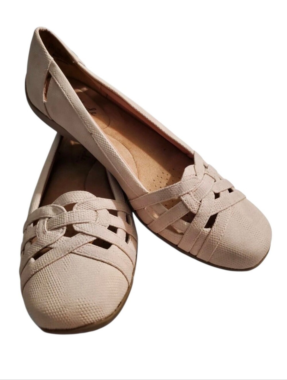 Life Stride In Diverse Size 7.5 Soft System In White Sand EUC Comfort Shoe